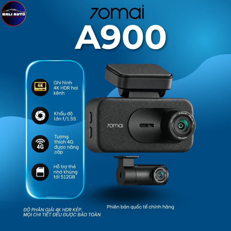 Camera hành trình 70mai A900 Dual 4K HDR