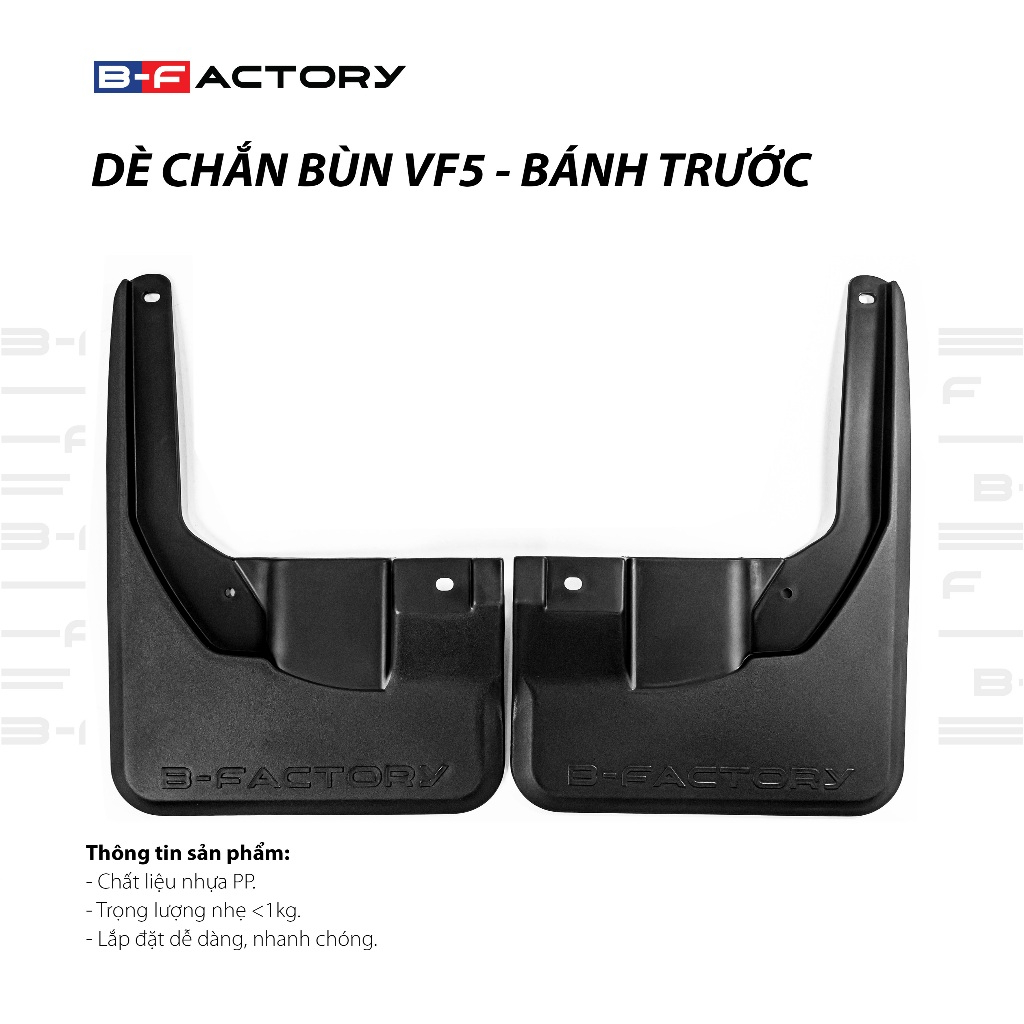 Dè chắn bùn cho xe Vinfast VF5 B-Factory - Có Video Hướng Dẫn Lắp Đặt Chi Tiết, Bảo hành 1 đổi 1