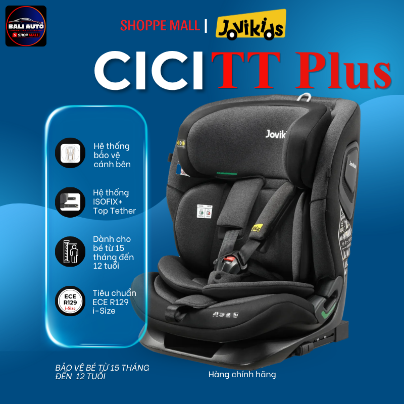 Ghế ô tô trẻ em Jovikids Cici TT Plus cho bé 76-150cm