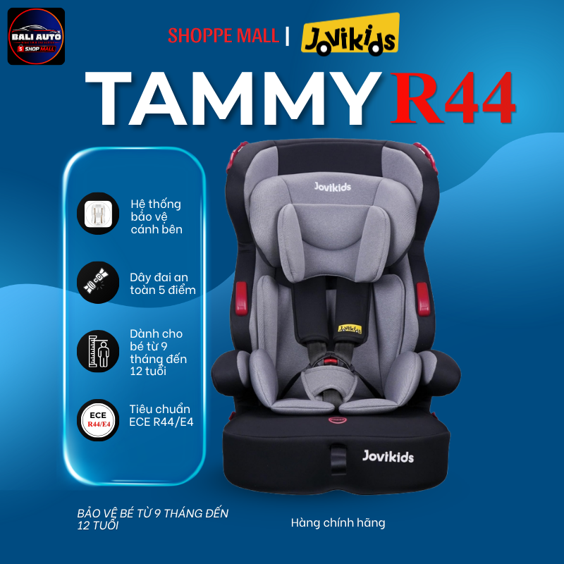 Ghế ô tô an toàn trẻ em Jovikids Tammy R44 cho bé 9 tháng-12 tuổi