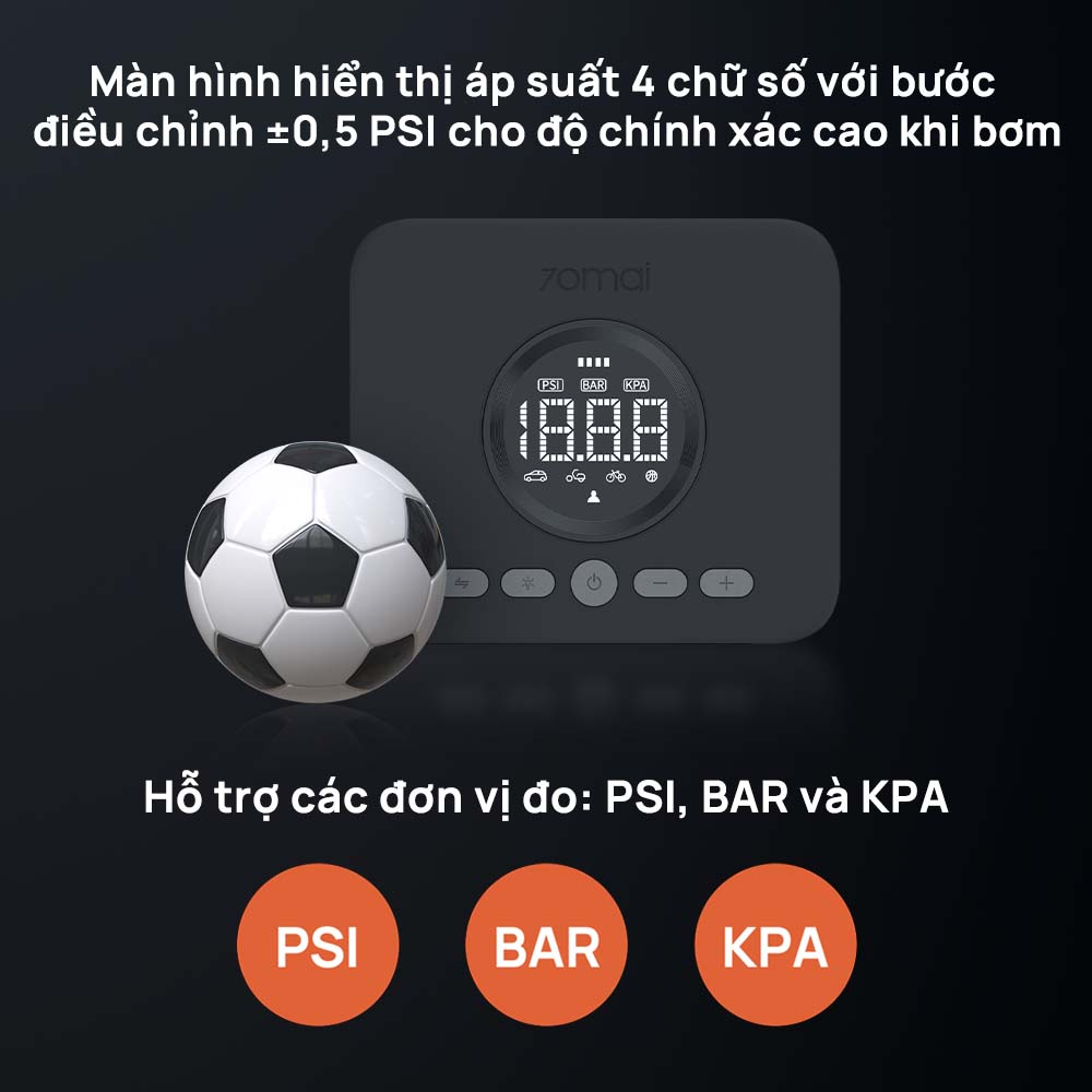 Bơm lốp ô tô 70mai TP07