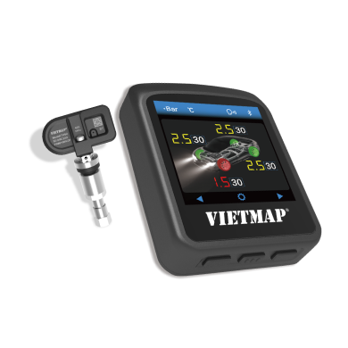 Bộ cảm biến áp suất lốp Vietmap TW50 Hiển thị áp suất lốp, tốc độ giới hạn, cảnh báo giọng nói