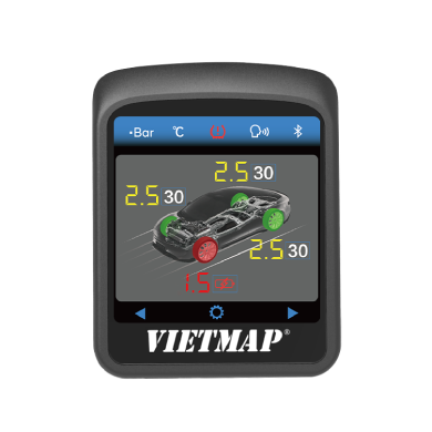Bộ cảm biến áp suất lốp Vietmap TW50 Hiển thị áp suất lốp, tốc độ giới hạn, cảnh báo giọng nói