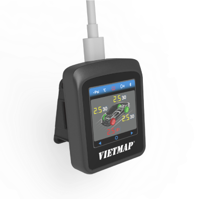 Bộ cảm biến áp suất lốp Vietmap TW50 Hiển thị áp suất lốp, tốc độ giới hạn, cảnh báo giọng nói