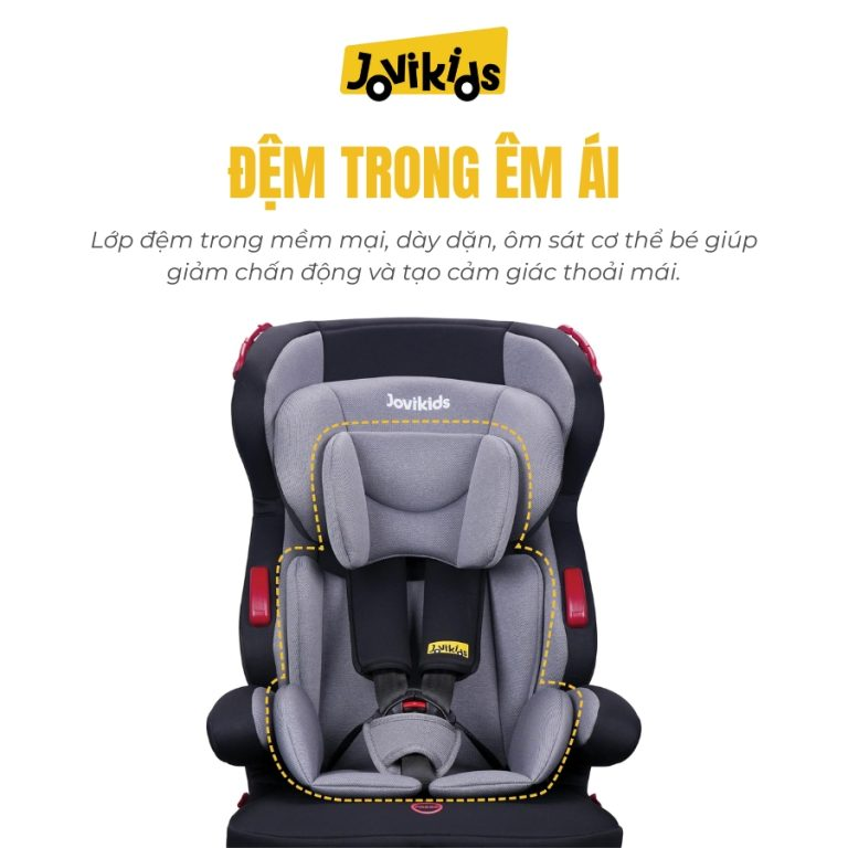 Ghế ô tô an toàn trẻ em Jovikids Tammy R44 cho bé 9 tháng-12 tuổi