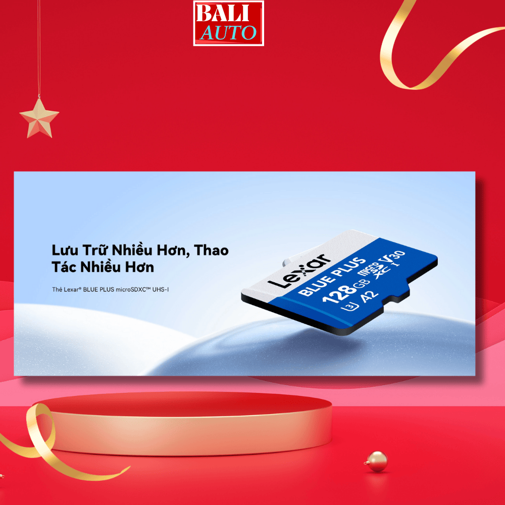 Thẻ nhớ Lexar 128GB BLUE PLUS microSDXC UHS-I Card 3.0  tốc độ đọc siêu cao 170MB/S
