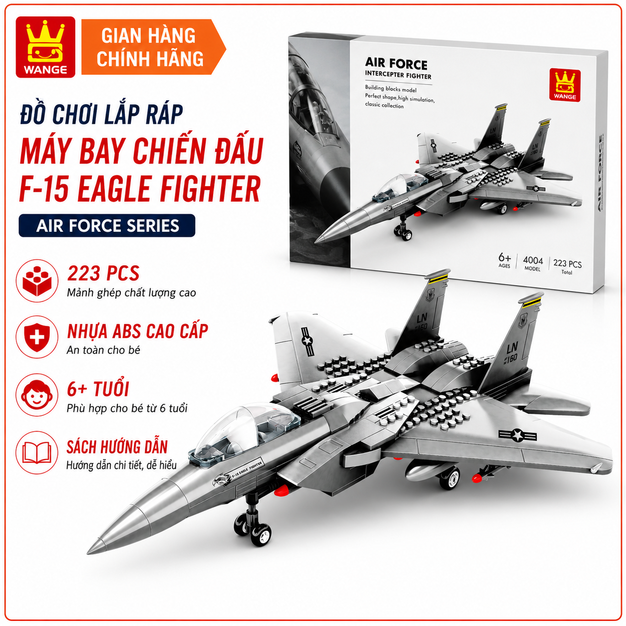 MÔ HÌNH TIÊM KÍCH F-15 EAGLE FIGHTER 4004