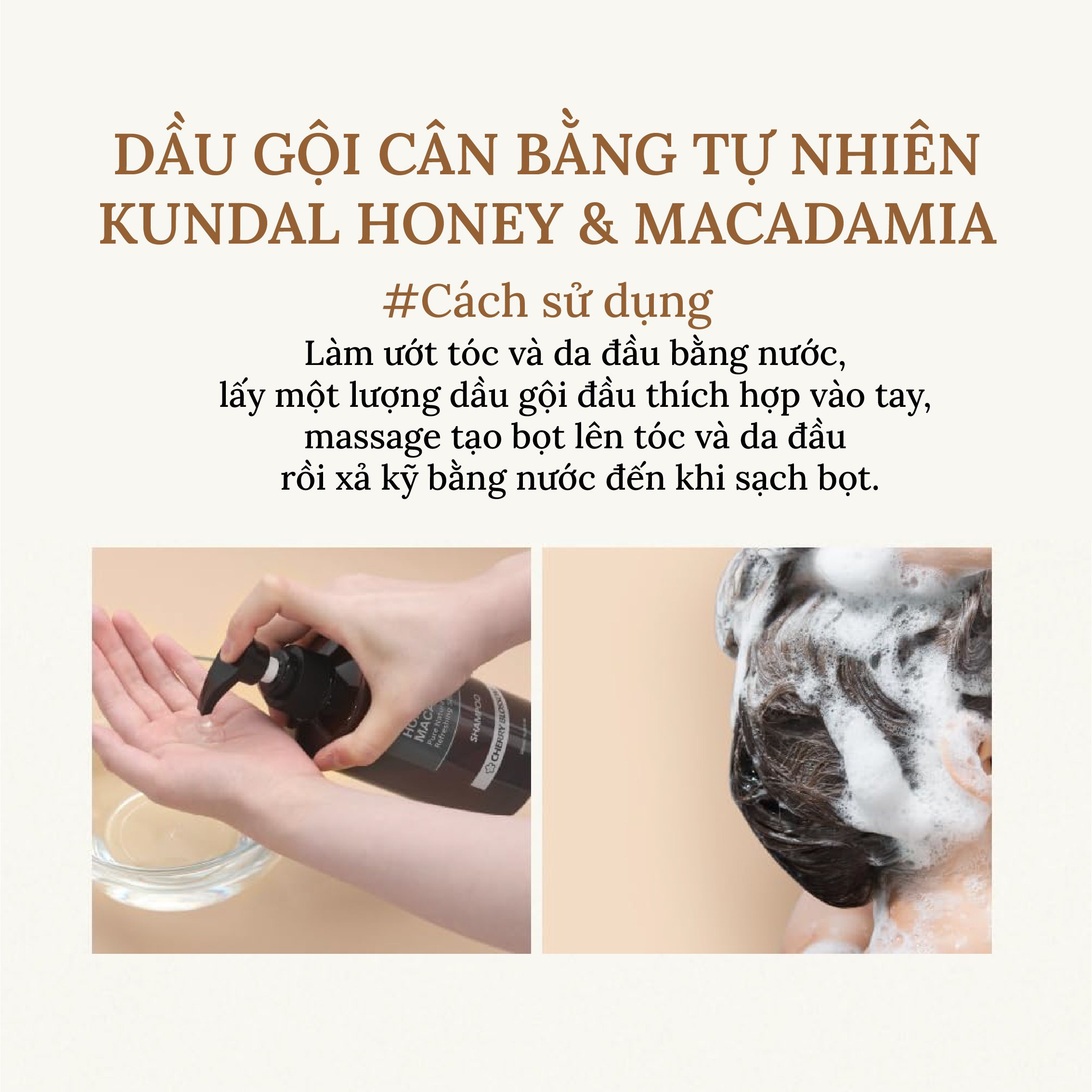 Dầu Gội Cân Bằng Tự Nhiên KUNDAL Honey&Macadamia 500ml