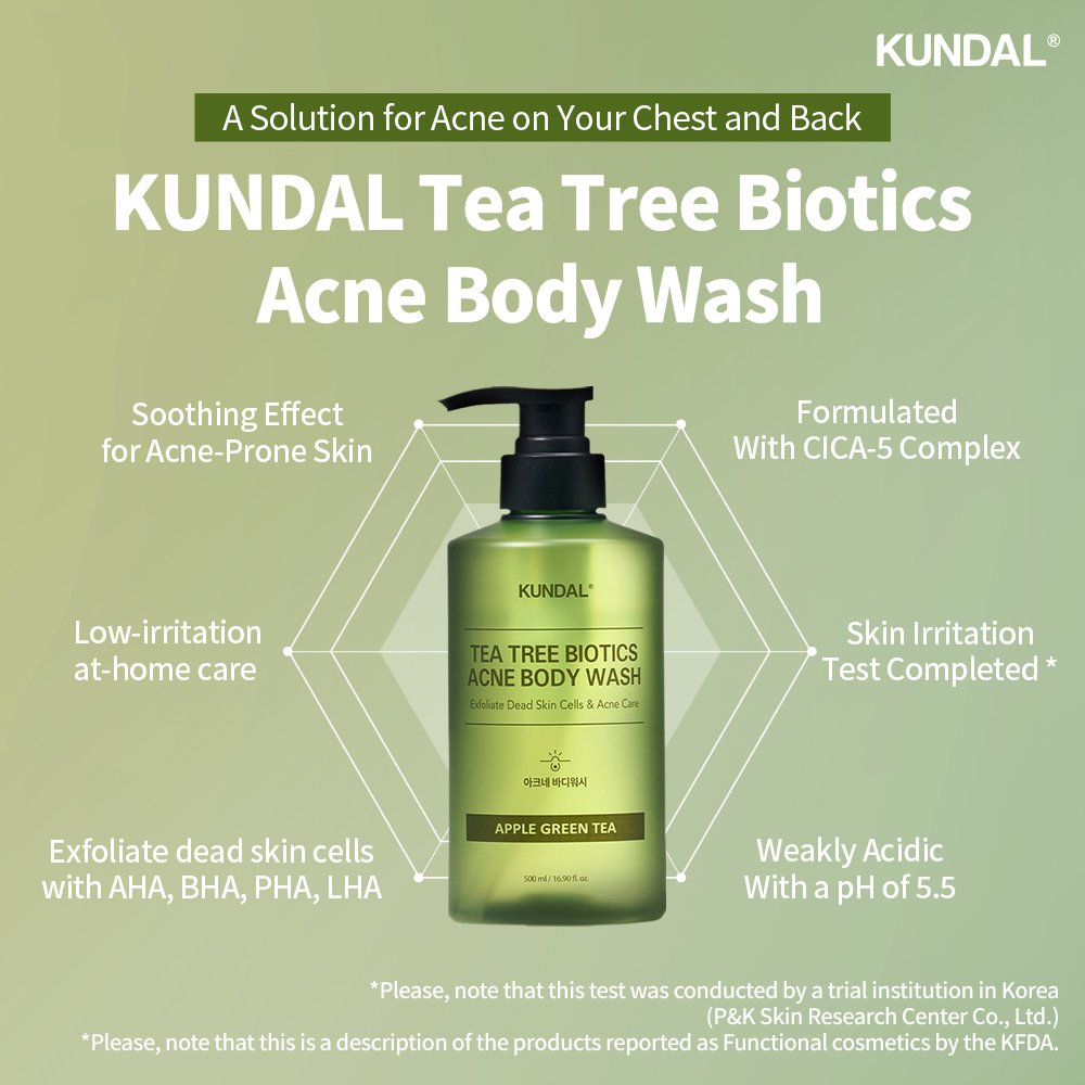 SỮA TẮM NGỪA MỤN KUNDAL TEA TREE BIOTICS 500ML