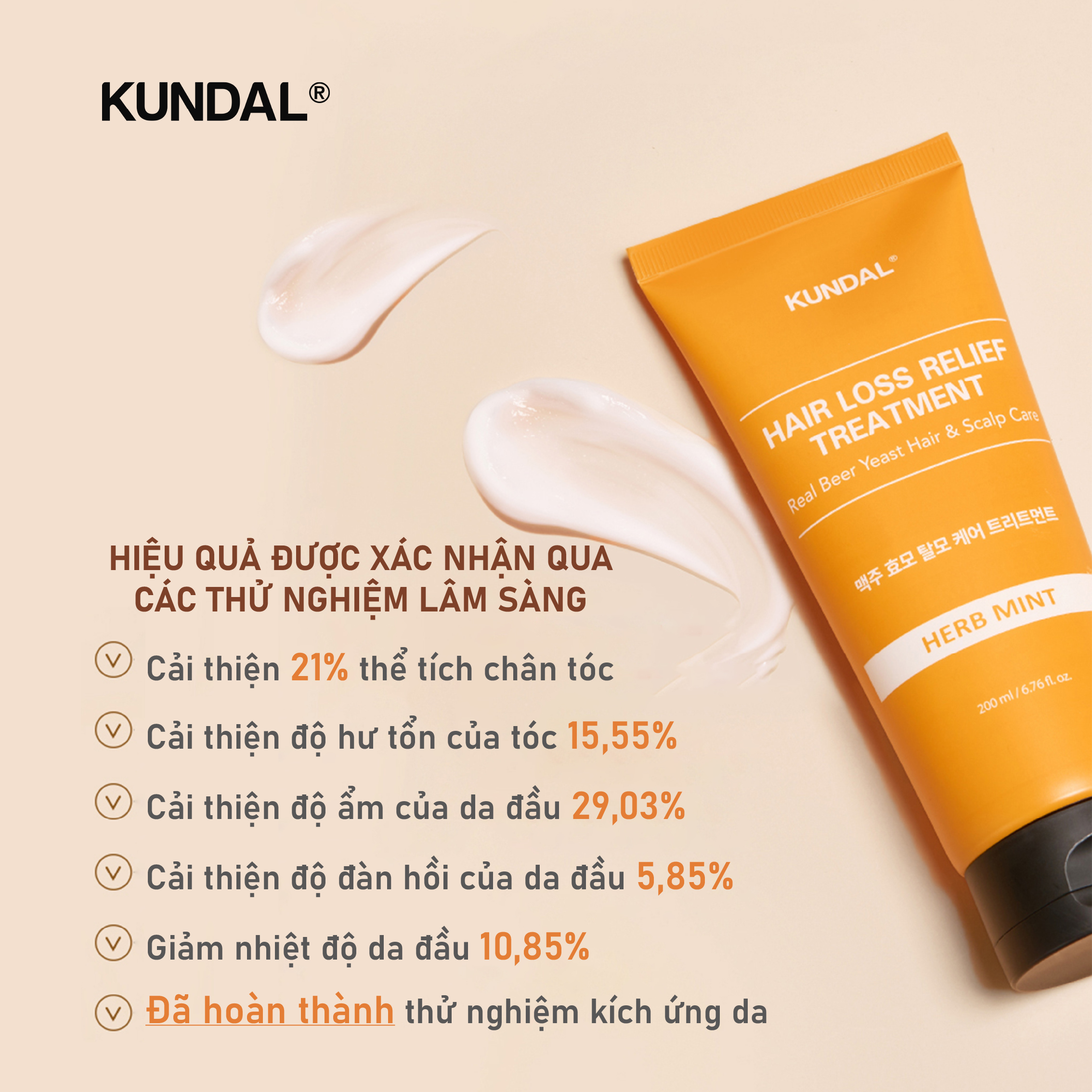 Dầu Xả Ngăn Ngừa Rụng Tóc KUNDAL REAL BEER YEAST 200ml