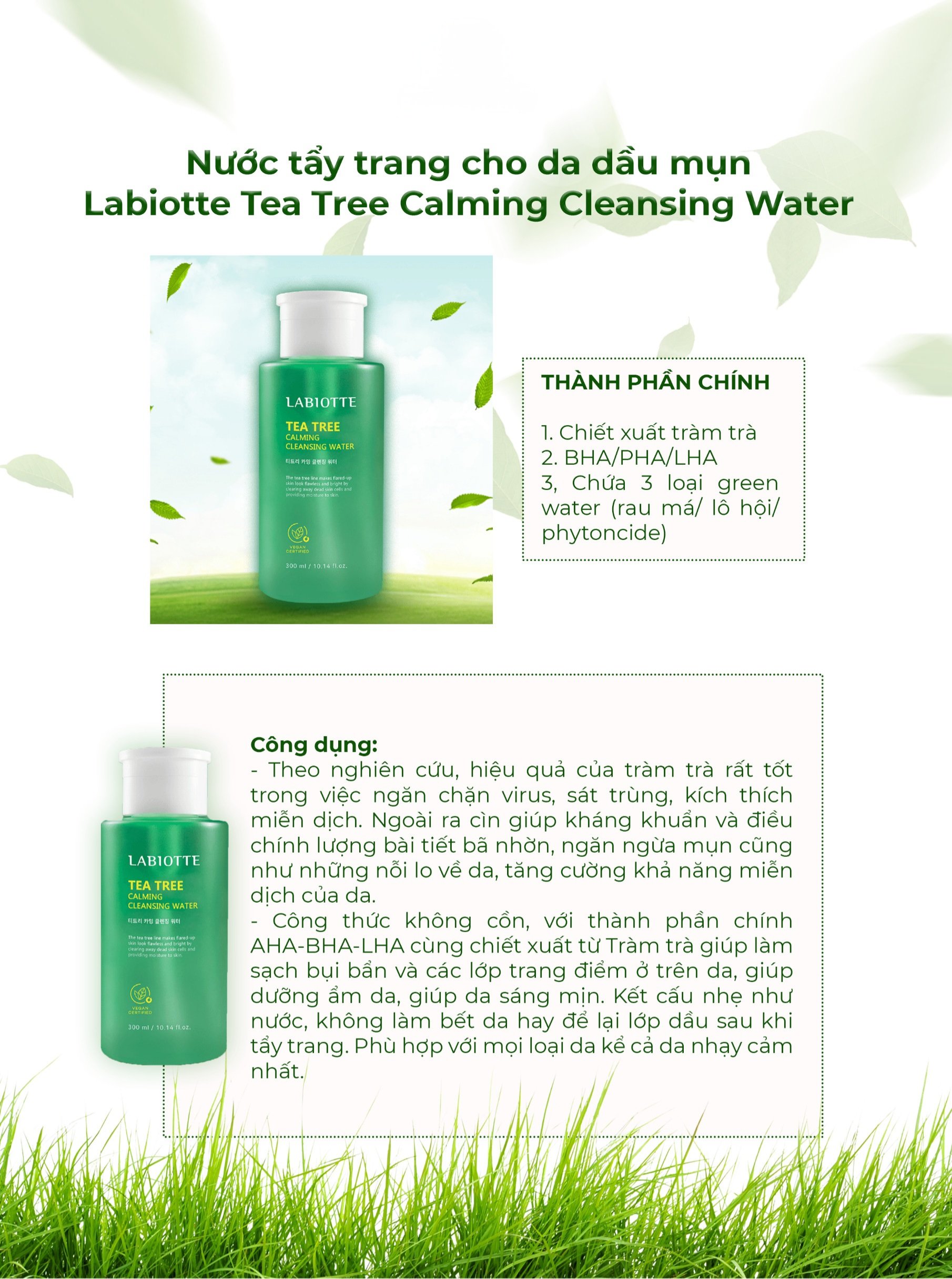 Nước Tẩy Trang LABIOTTE ( Cho da dầu mụn)