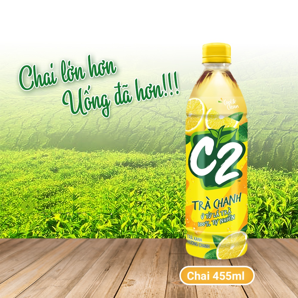 Trà xanh C2 Vị Chanh - Chai 455ml Sato Mart- Cửa hàng tạp hóa tiện lợi