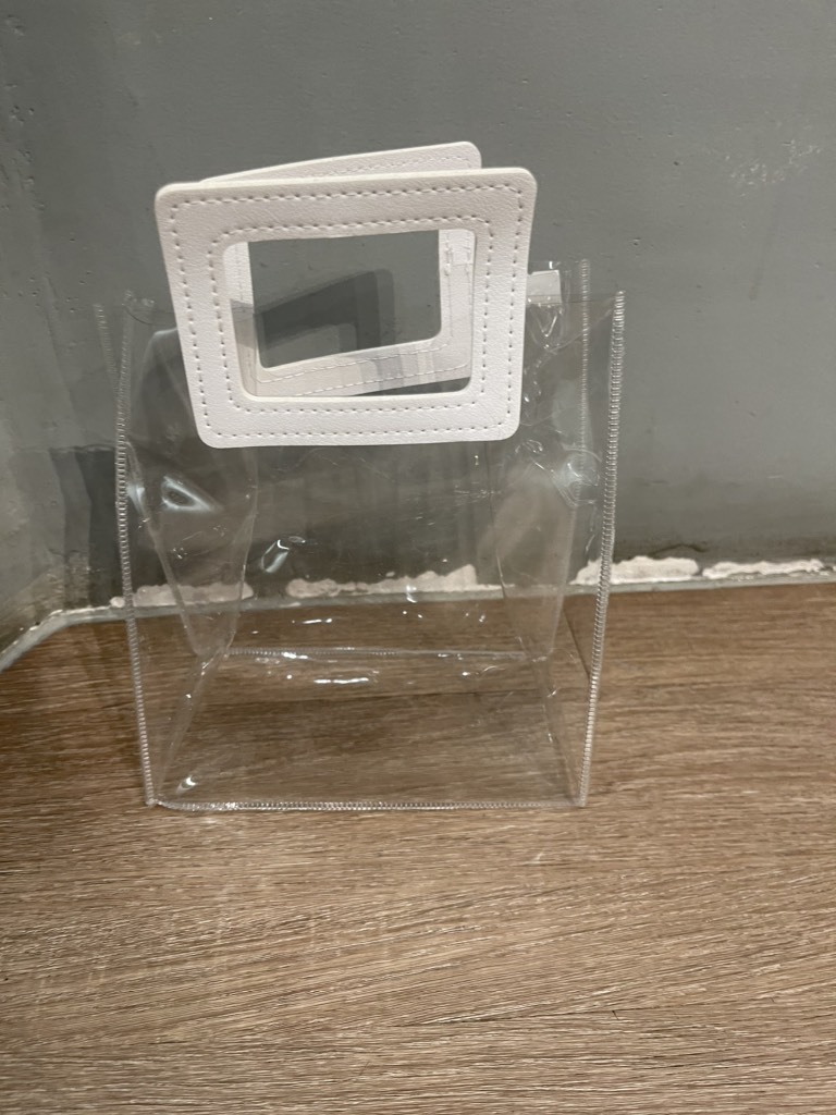 Túi nhựa trong sz bé 10x8 cm (quai đỏ, xanh, hồng, trắng)