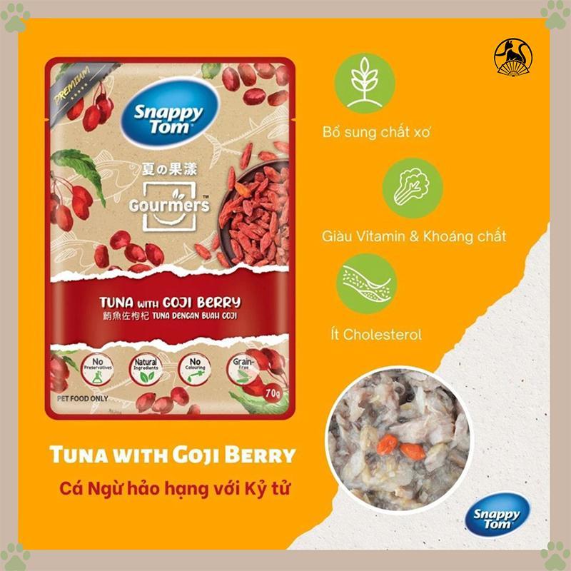 Pate mèo Snappy Tom trái cây 70g đủ vị hàng nhập khẩu chính hãng