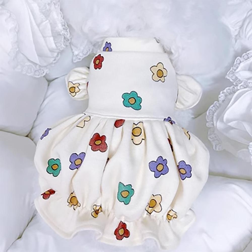 Áo váy chó mèo thú cưng hoa nhiều màu