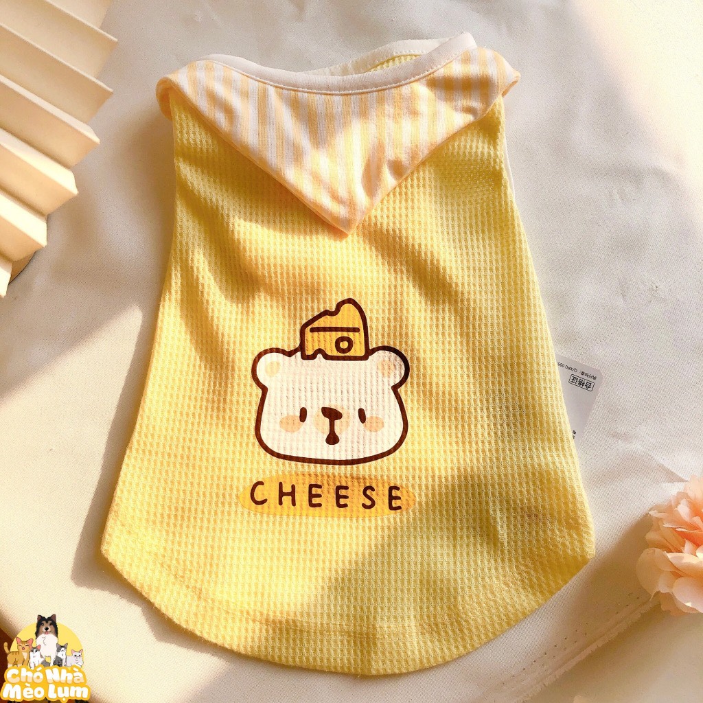 Áo cho thú cưng hình gấu có khăn
