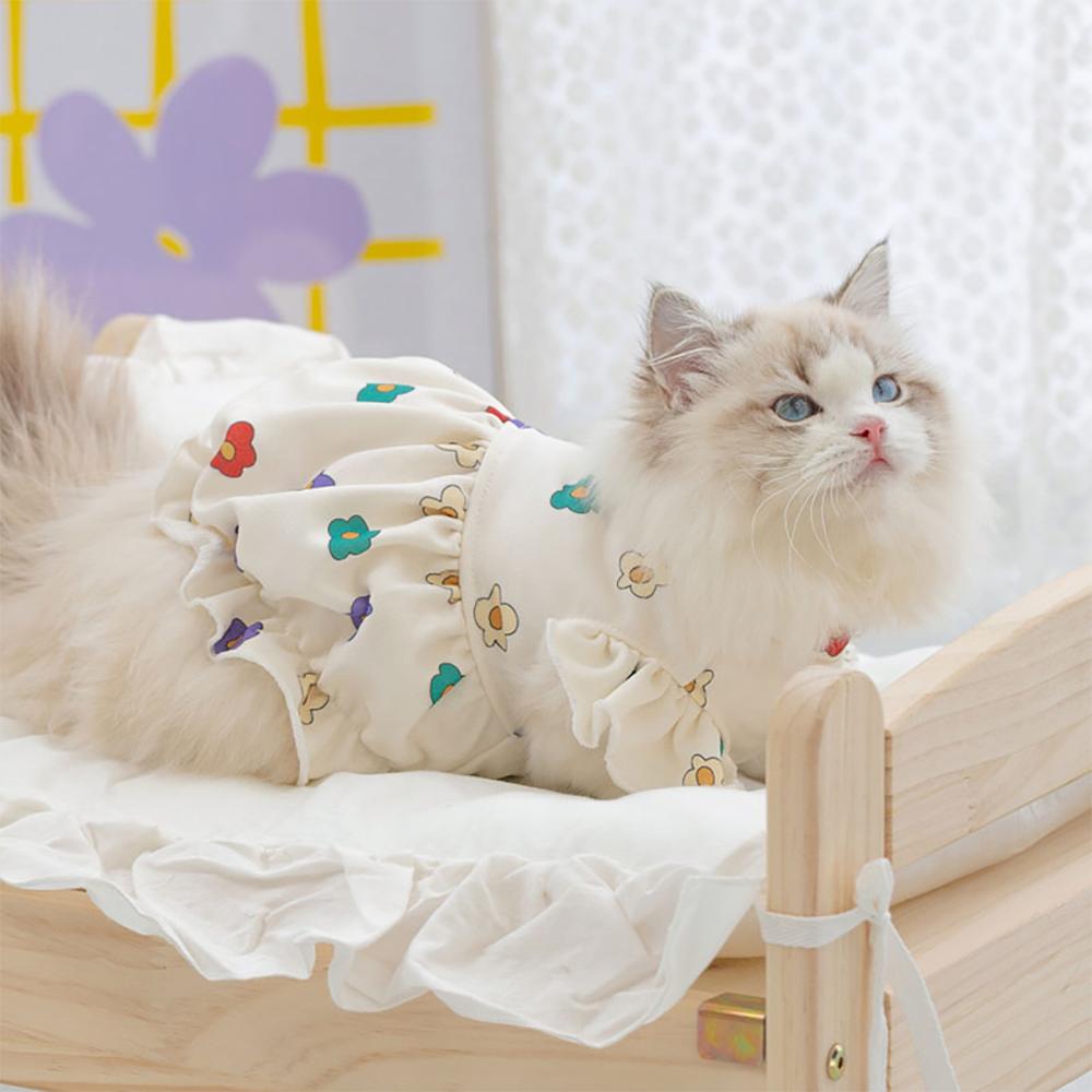 Áo váy chó mèo thú cưng hoa nhiều màu