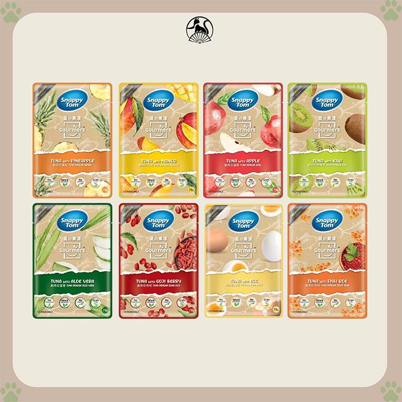 Pate mèo Snappy Tom trái cây 70g đủ vị hàng nhập khẩu chính hãng