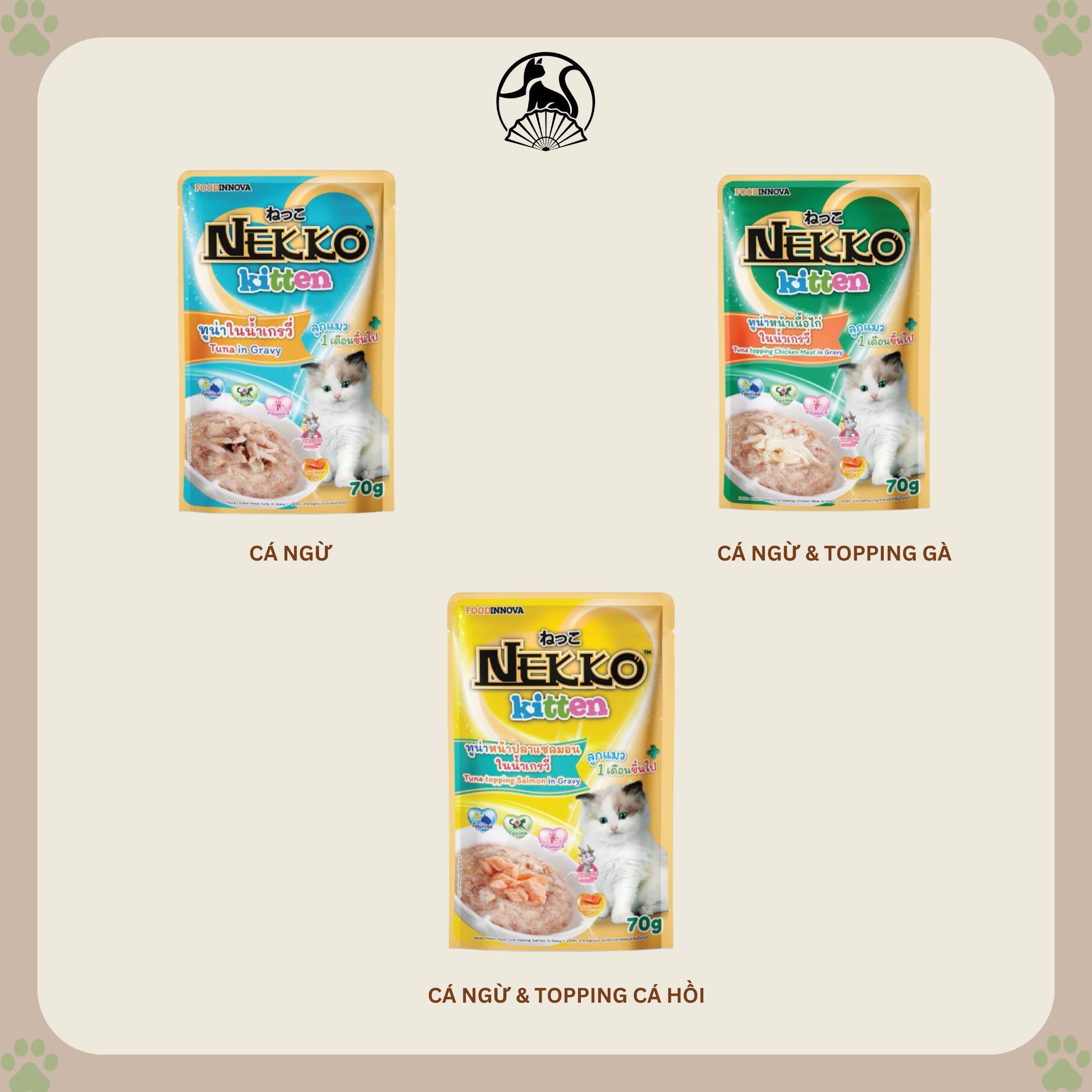 Pate Nekko dành cho mèo con kitten đủ vị gói 70g hàng nhập khẩu chính hãng