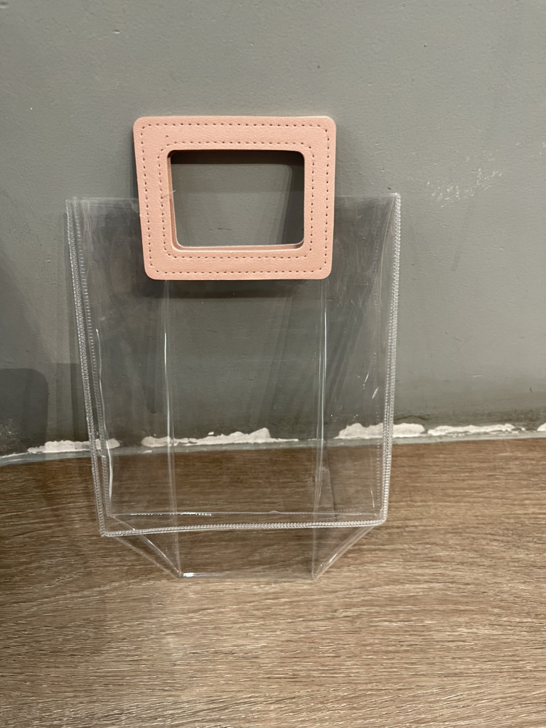 Túi nhựa trong sz bé 10x8 cm (quai đỏ, xanh, hồng, trắng)
