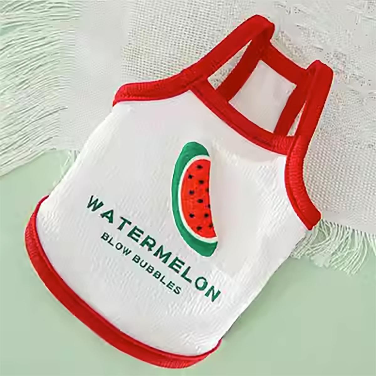 Áo mèo chó thú cưng ba lỗ mùa hè hình dưa hấu cà rốt