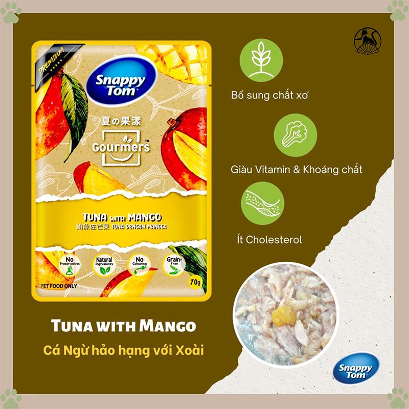 Pate mèo Snappy Tom trái cây 70g đủ vị hàng nhập khẩu chính hãng