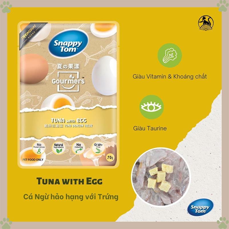 Pate mèo Snappy Tom trái cây 70g đủ vị hàng nhập khẩu chính hãng