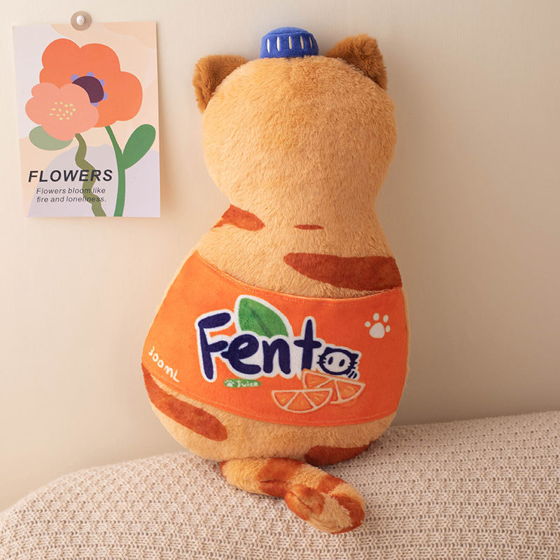 Gối bông hình mèo mặc đồ Fanta Coca