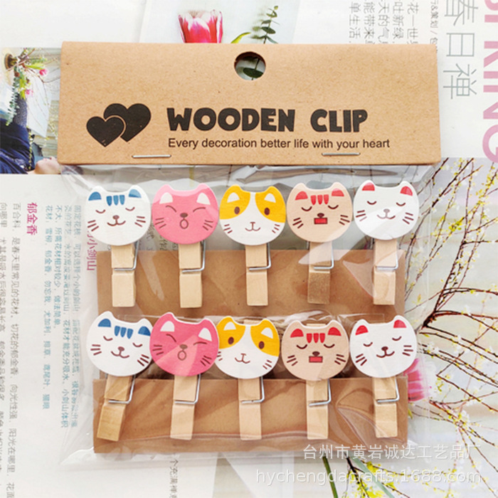 Bộ kẹp trang trí hình mèo 10c/ set