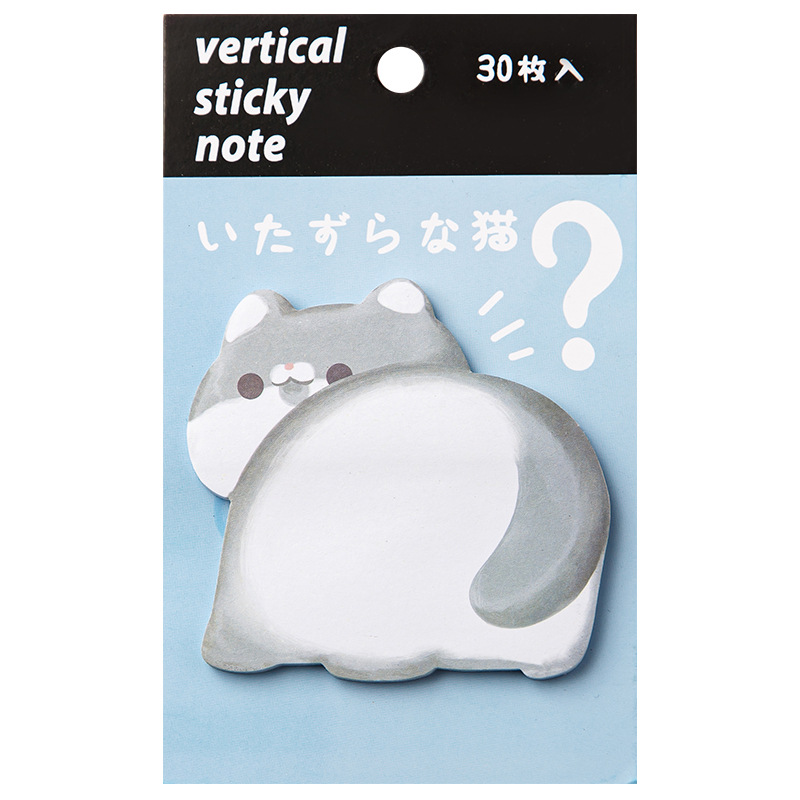 Giấy note hình mèo xám dễ thương