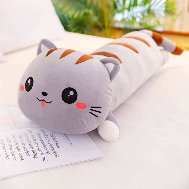 Gối ôm hình mèo đầu to, má hồng size 80cm