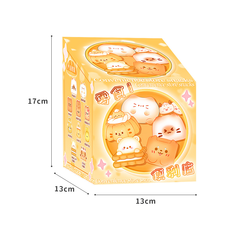 Blindbox nam châm dán tủ lạnh hình mèo chủ đề đồ ăn