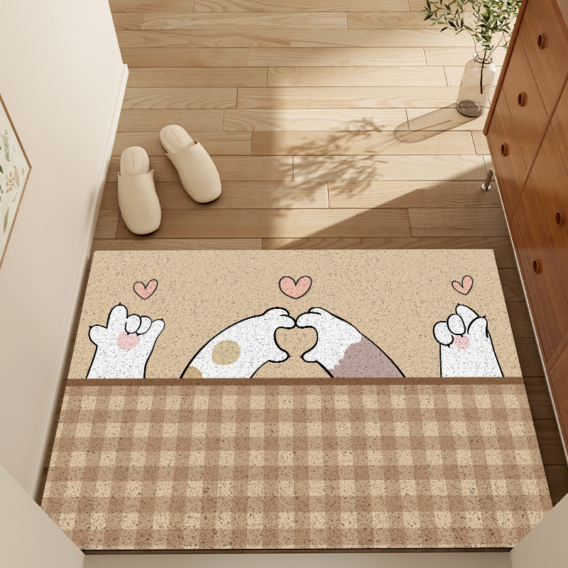 Thảm dạng lưới chống trượt hình mèo 40x60