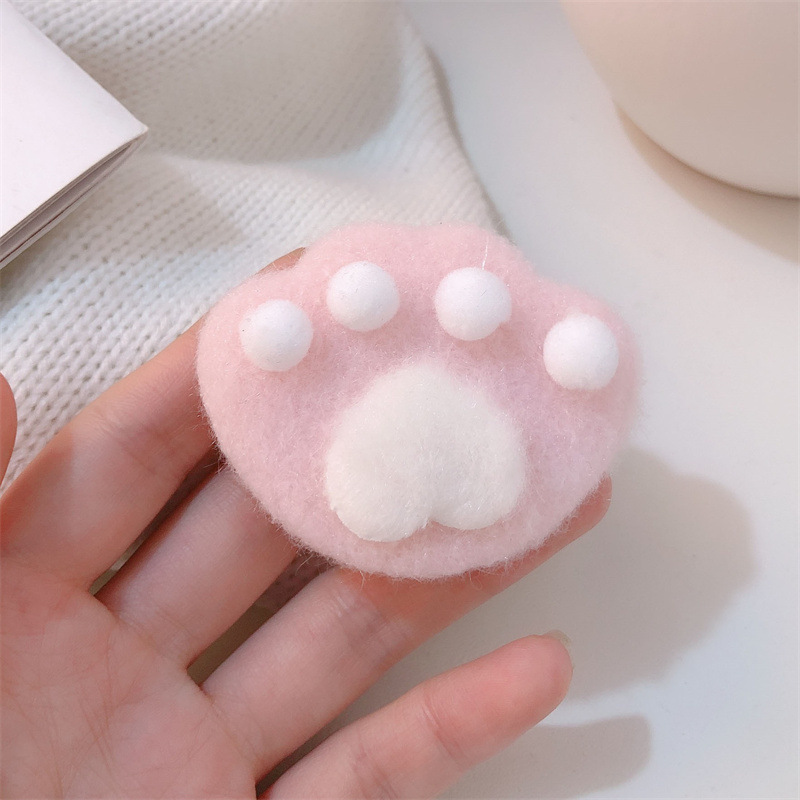 Kẹp tóc mái dạng bông hình chân mèo