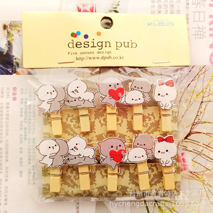 Bộ kẹp trang trí hình mèo 10c/ set