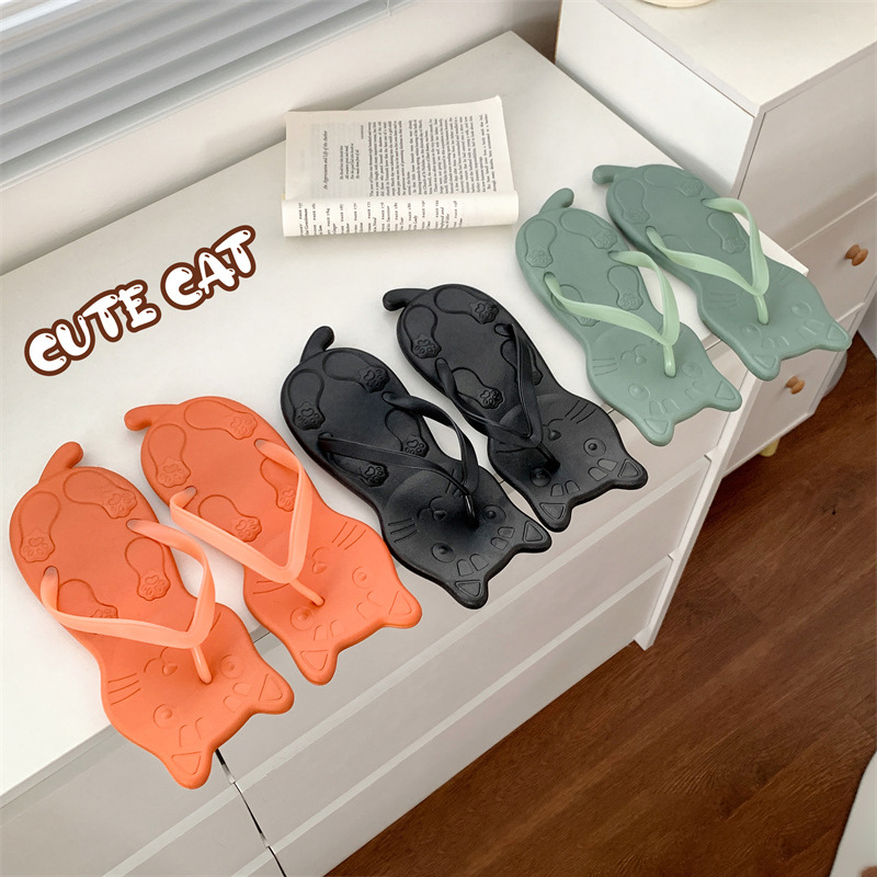 Dép mùa hè đi biển đi trong nhà hình mèo ngộ nghĩnh độc lạ - Dép hình mèo siêu cute