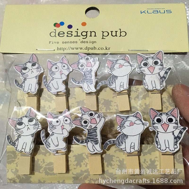 Bộ kẹp trang trí hình mèo 10c/ set