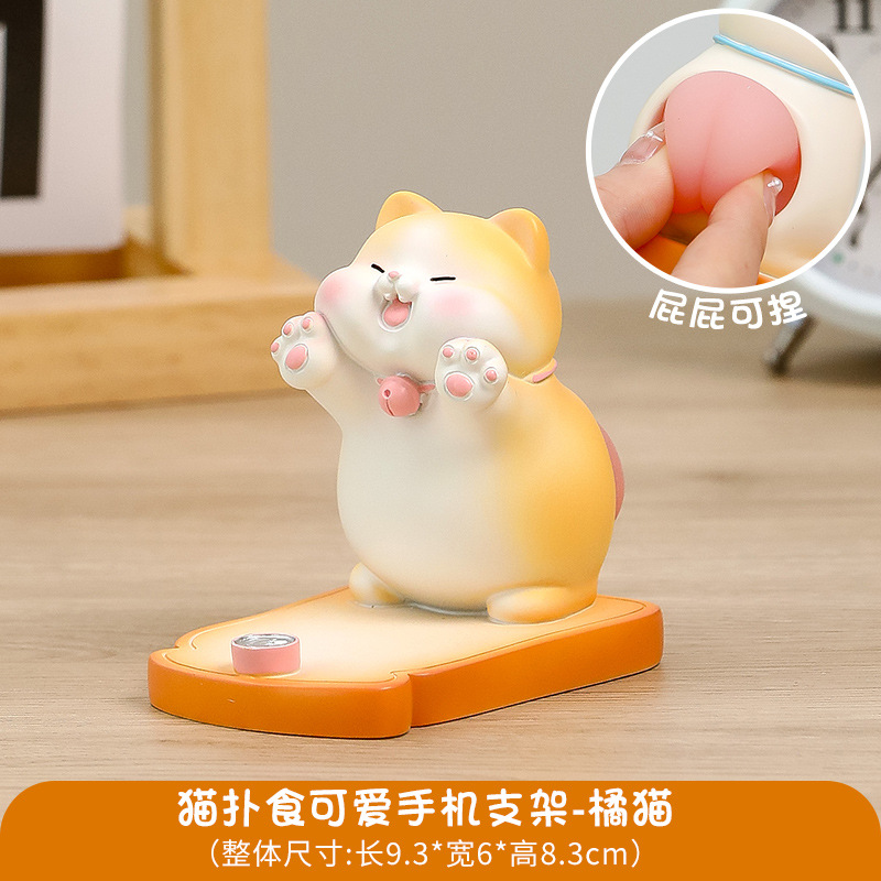 Giá đỡ điện thoại hình mèo xiêm có gắn silicon nắn bóp giảm stress