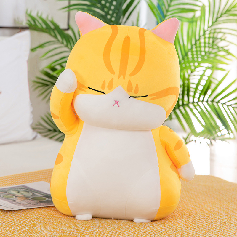 Mèo bông màu vàng trắng biểu cảm size 40cm