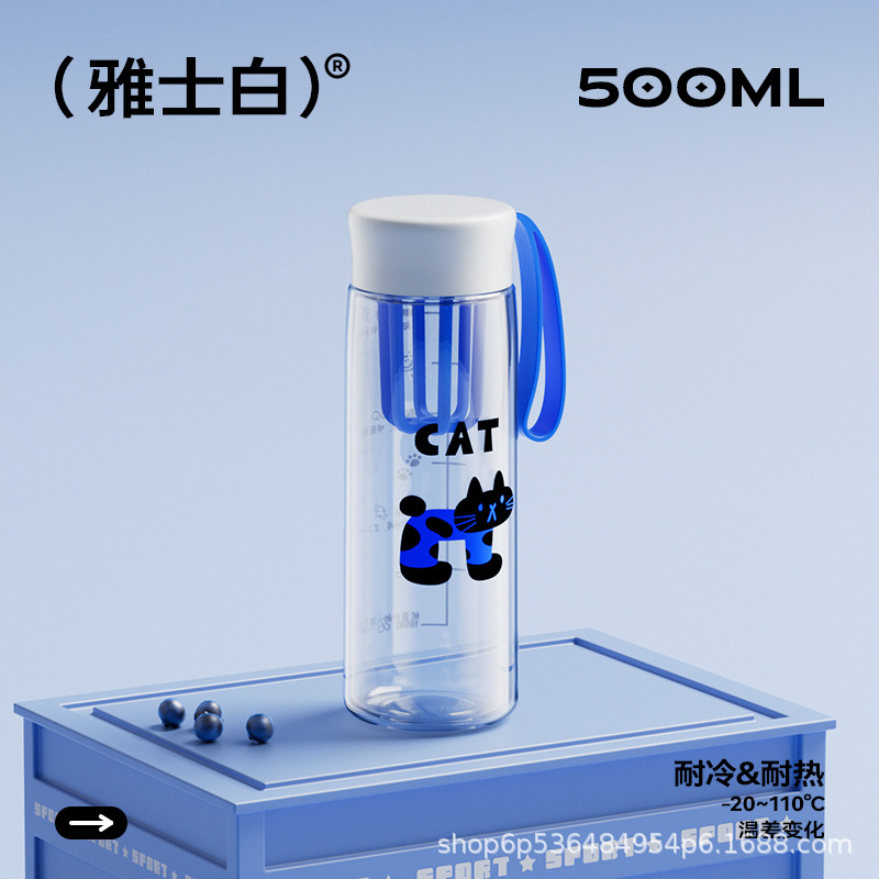 Bình nhựa đựng nước hình mèo 500ml