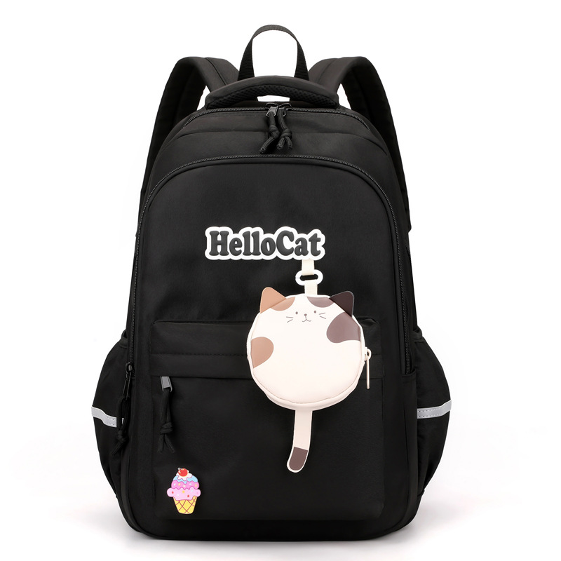 Balo kèm túi nhỏ hình mèo