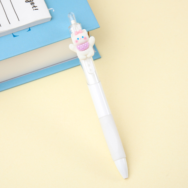 Bút bi bấm mèo hello kitty và mèo đeo khăn