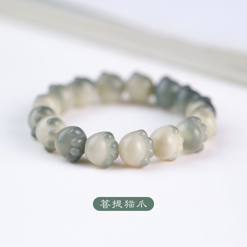 Vòng tay đá hạt tạo hình chân mèo loại đặc biệt