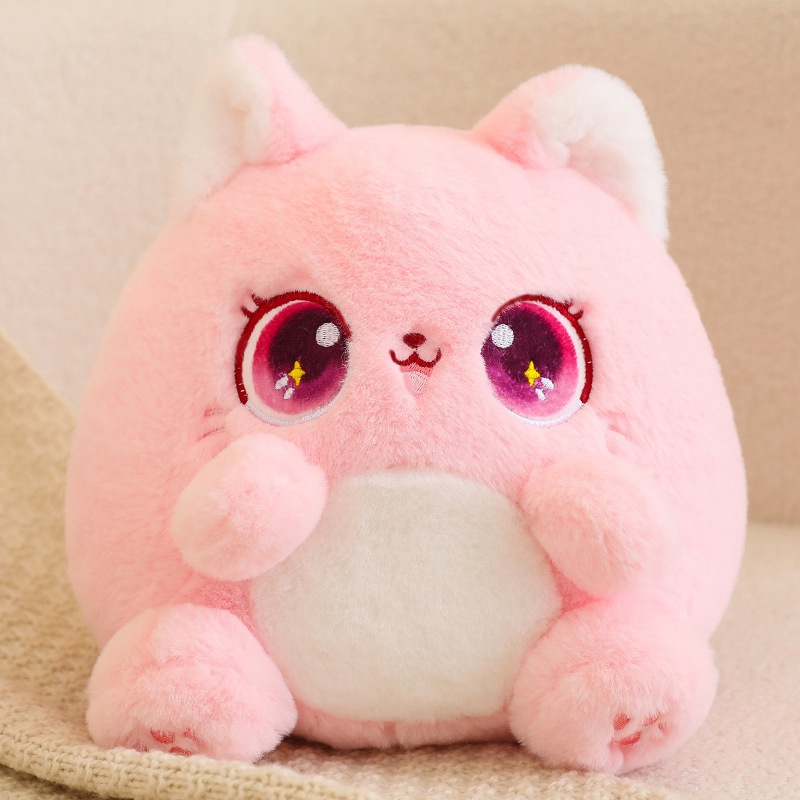 Mèo bông dễ thương sz35 cm màu trắng hồng