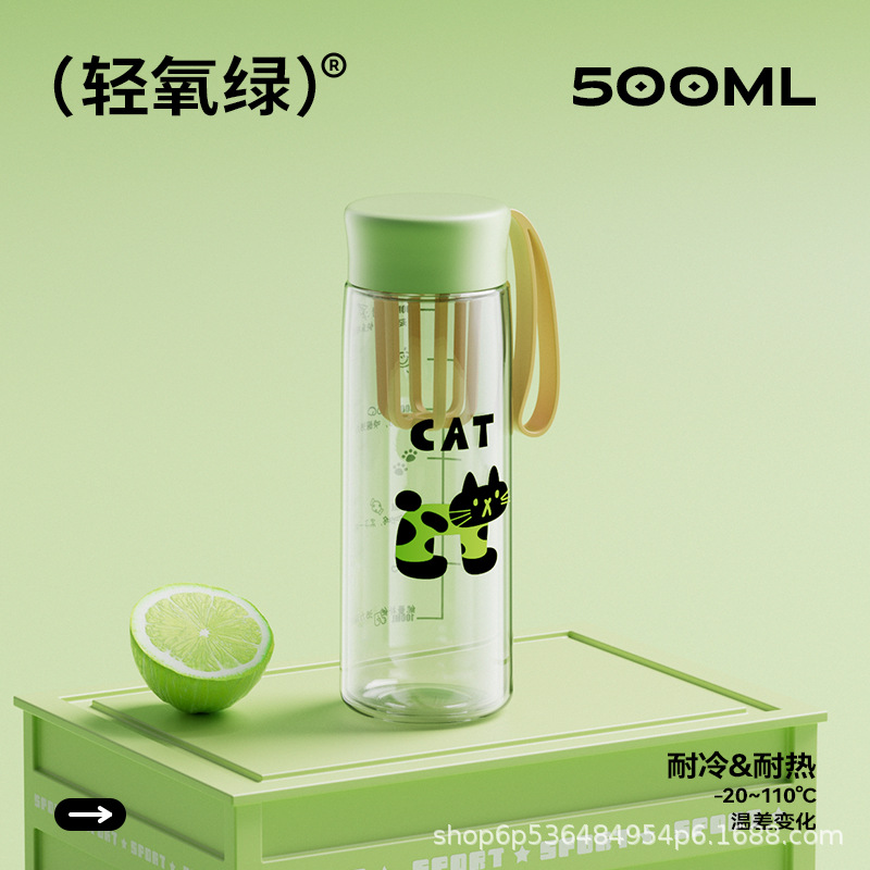 Bình nhựa đựng nước hình mèo 500ml