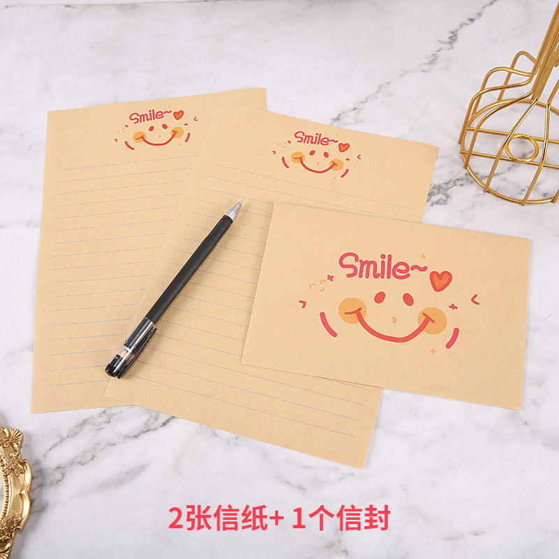 Phong bì kèm giấy craft viết thư đơn giản đáng yêu