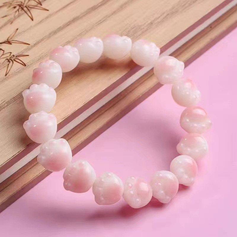 Vòng tay đá hạt tạo hình chân mèo loại đặc biệt