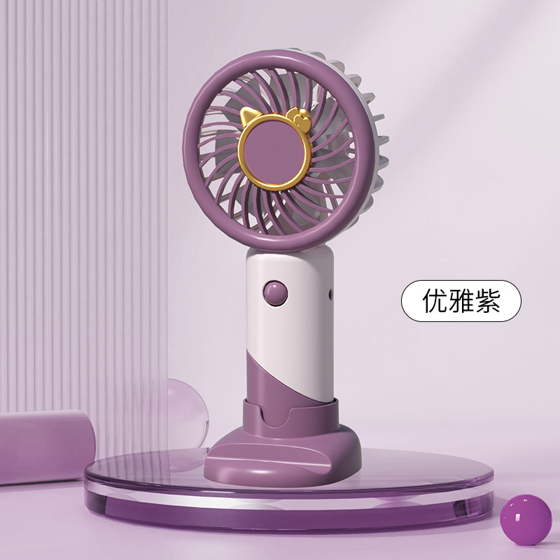 Quạt cầm tay hình mèo phối 2 màu
