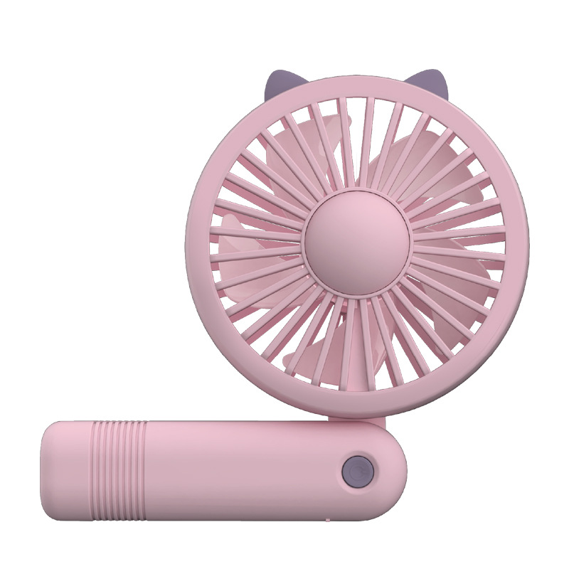 Quạt để bàn mini hình mèo màu hồng 6039B