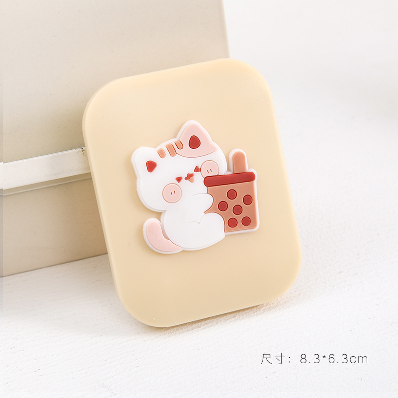 Bộ gương kèm lược hình mèo trà sữa